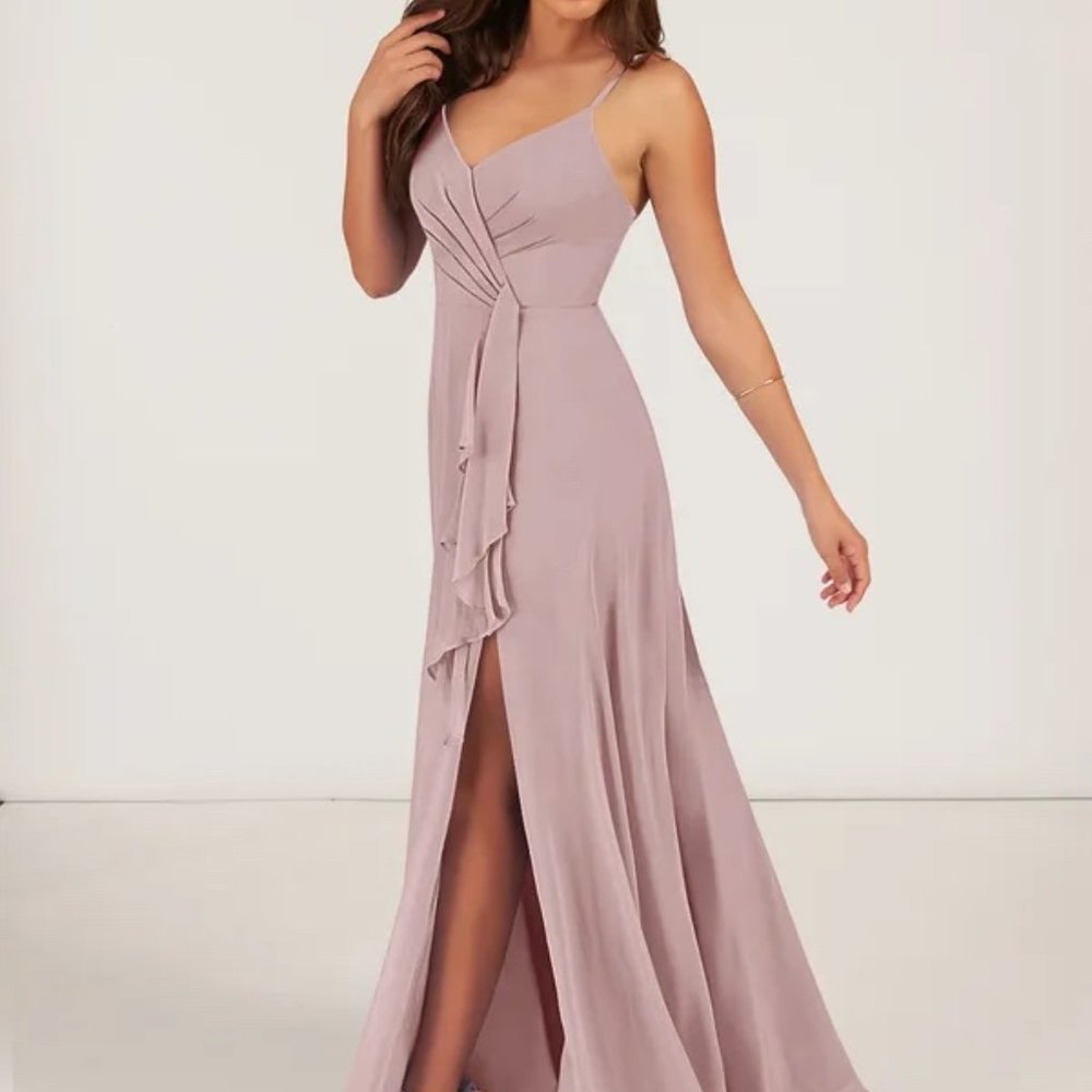 Azazie Akita Bridesmaids Dress Vintage Mauve Size 2